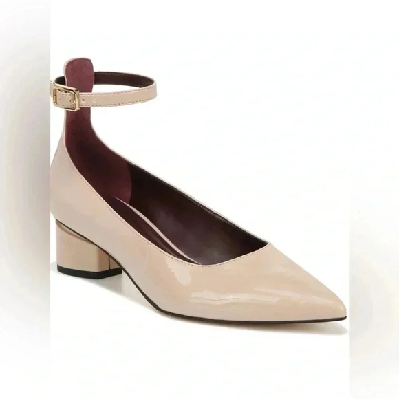 Sarto Vitale Patent Pointed Tie Ankle Strap - Picture 2 of 7